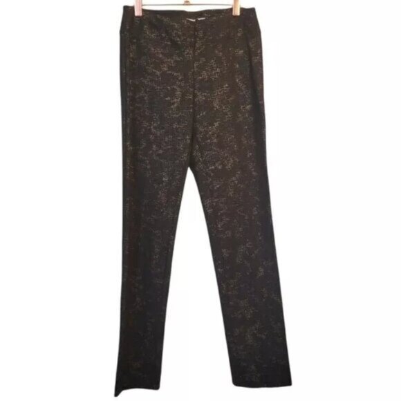 Lena Gabrielle Pants - LG Lena Gabrielle | High Rise Slim Pull on printed Pants Rose Gold Black